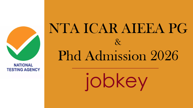 NTA ICAR AIEEA PG And Phd Admission Online Form 2026-jobkey